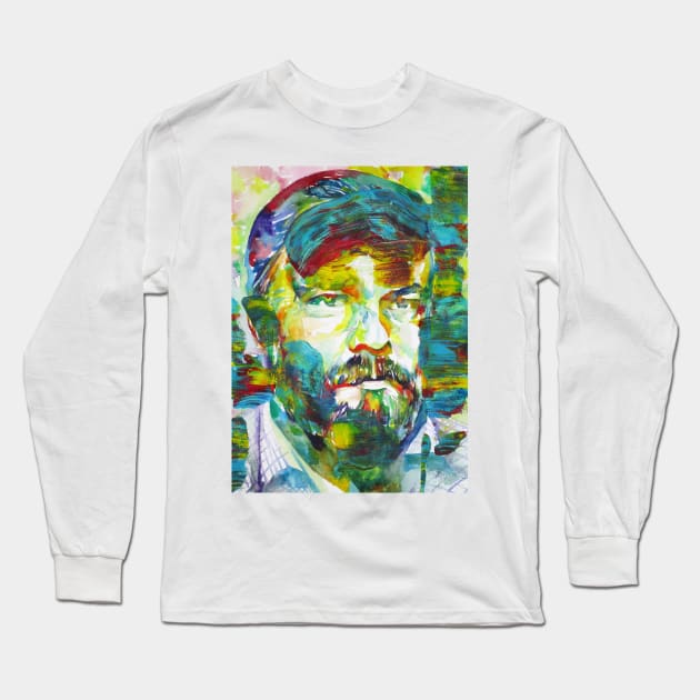 PHILIP K. DICK watercolor and acrylic portrait .1 Long Sleeve T-Shirt by lautir